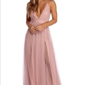 Elisabeth Pleated Tulle Formal Dress